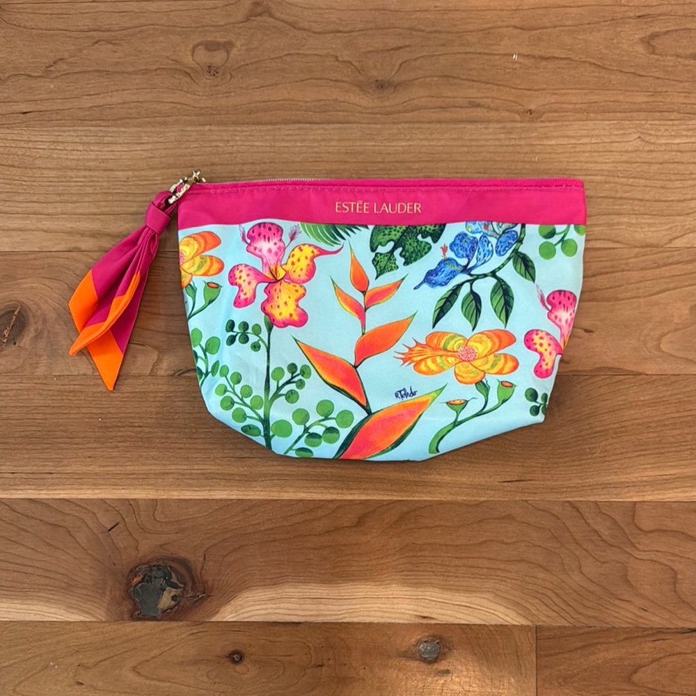 Estee Lauder Floral Cosmetic Pouch